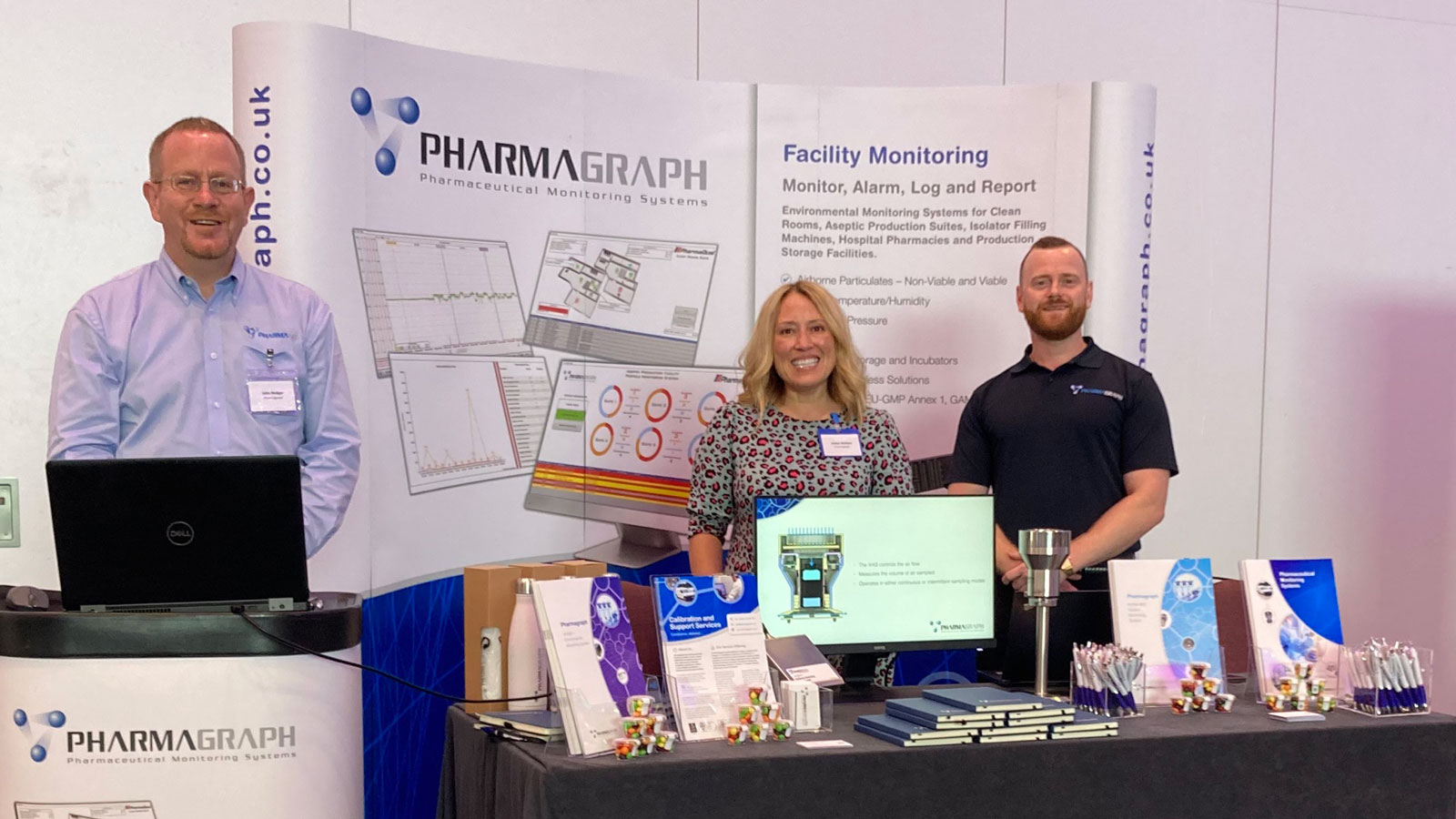 Pharmagraph team and stand display